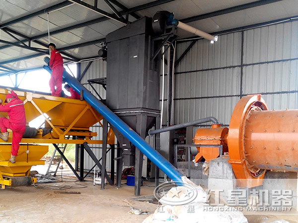 小型粉煤灰财神（中国）安装现场