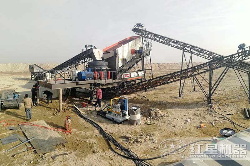 陕西客户移动破碎站生产现场 陕西客户移动破碎站生产现场